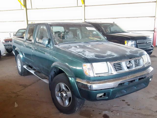 1N6ED27T4YC384832 - 2000 NISSAN FRONTIER C GREEN photo 1