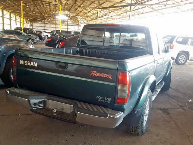 1N6ED27T4YC384832 - 2000 NISSAN FRONTIER C GREEN photo 4