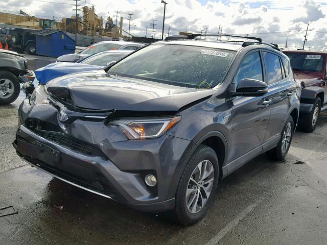 JTMRJREV0HD103274 - 2017 TOYOTA RAV4 HV LE GRAY photo 2