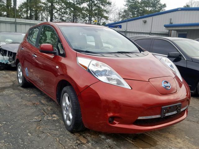 JN1AZ0CP7CT016656 - 2012 NISSAN LEAF SV RED photo 1