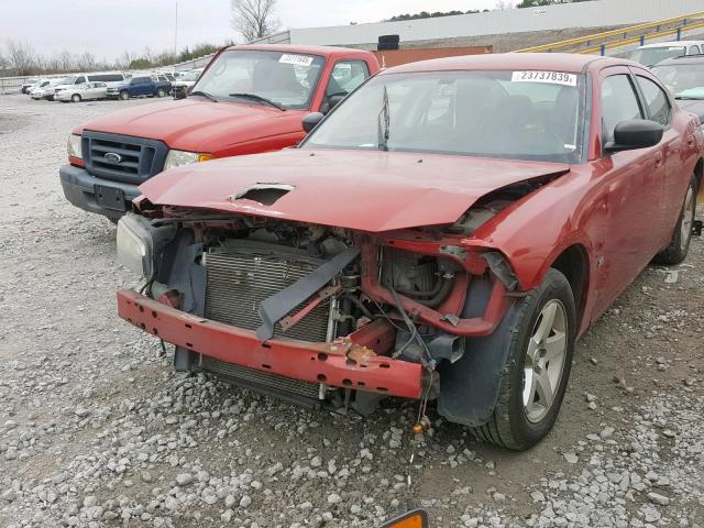 2B3KA33V69H544320 - 2009 DODGE CHARGER SX RED photo 2