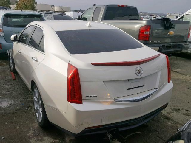 1G6AA5RA6D0123725 - 2013 CADILLAC ATS WHITE photo 3