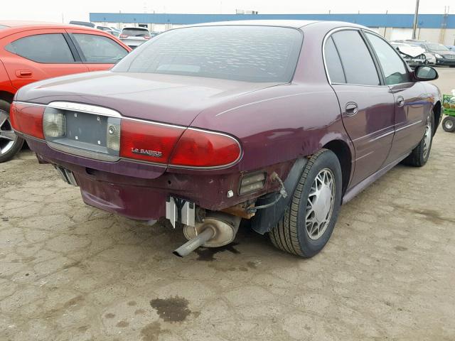 1G4HP52K244131371 - 2004 BUICK LESABRE CU BURGUNDY photo 4