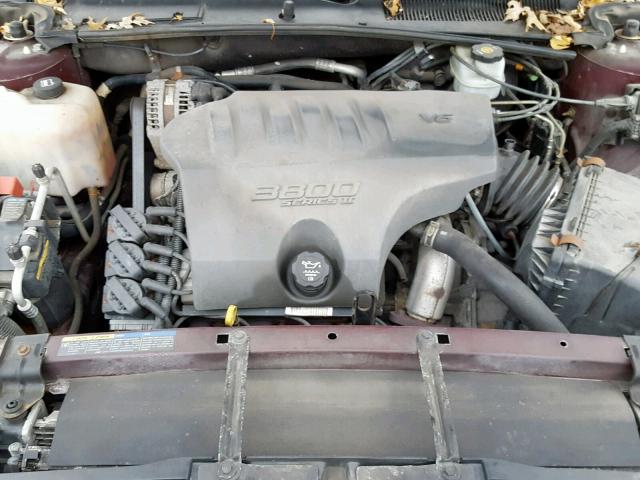 1G4HP52K244131371 - 2004 BUICK LESABRE CU BURGUNDY photo 7