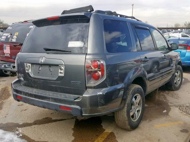 5FNYF18658B012173 - 2008 HONDA PILOT EXL GRAY photo 4