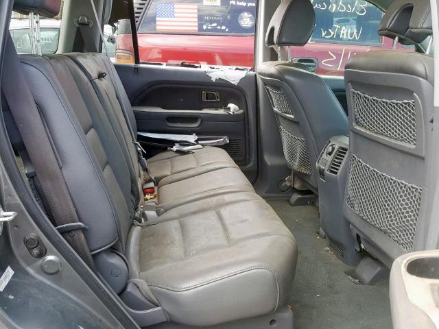 5FNYF18658B012173 - 2008 HONDA PILOT EXL GRAY photo 6