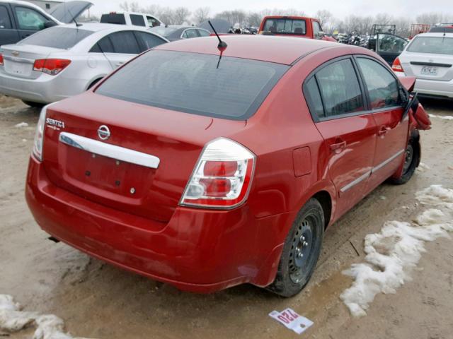 3N1AB6AP4AL669196 - 2010 NISSAN SENTRA 2.0 RED photo 4