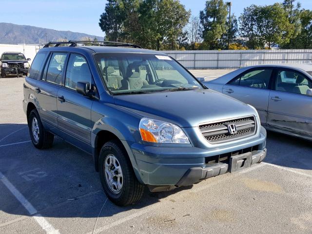 2HKYF18115H551181 - 2005 HONDA PILOT LX BLUE photo 1