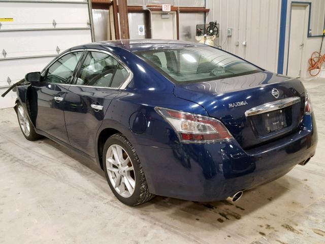 1N4AA5APXEC499153 - 2014 NISSAN MAXIMA S BLUE photo 3