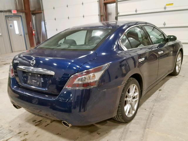 1N4AA5APXEC499153 - 2014 NISSAN MAXIMA S BLUE photo 4