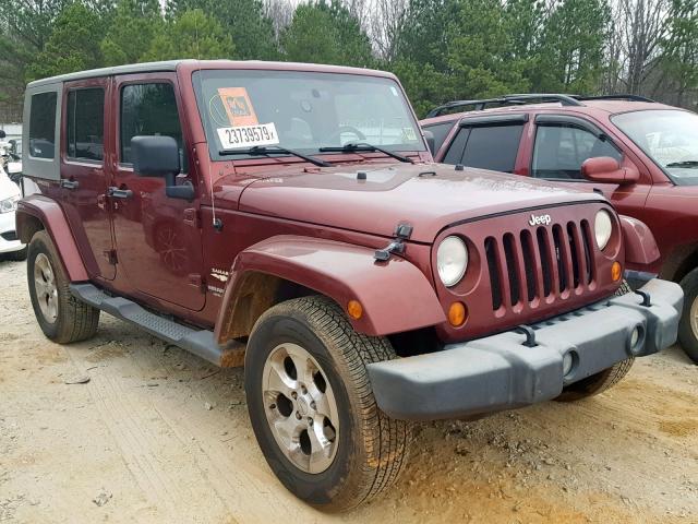 1J8GA59197L105013 - 2007 JEEP WRANGLER S BURGUNDY photo 1