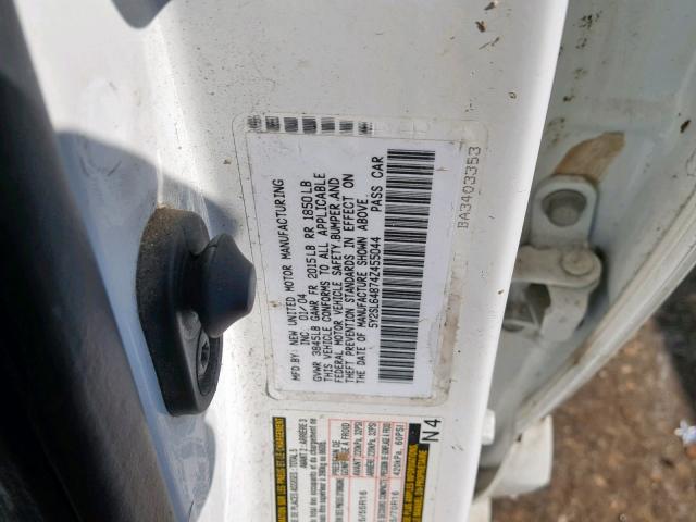 5Y2SL64874Z455044 - 2004 PONTIAC VIBE WHITE photo 10