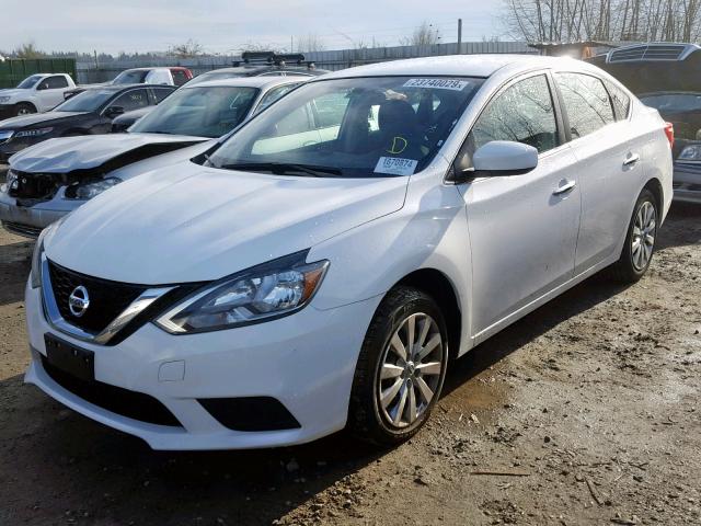 3N1AB7AP1GY308221 - 2016 NISSAN SENTRA S WHITE photo 2