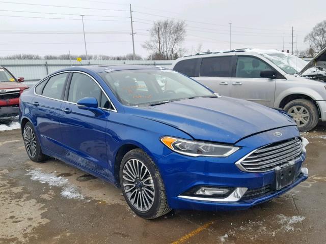 3FA6P0D99JR247104 - 2018 FORD FUSION TIT BLUE photo 1