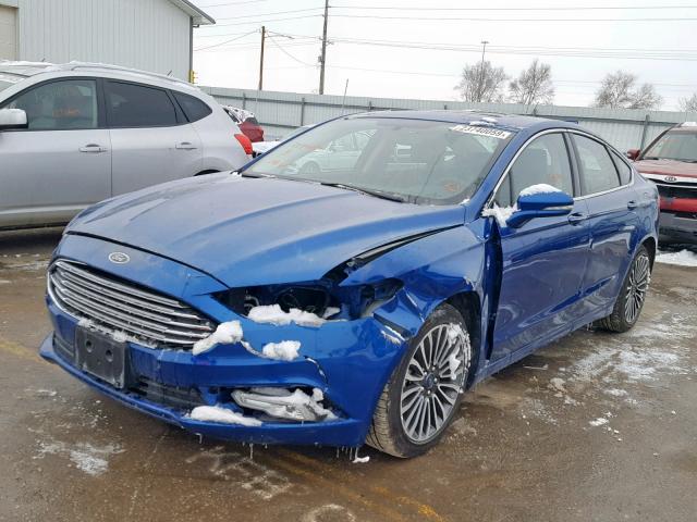 3FA6P0D99JR247104 - 2018 FORD FUSION TIT BLUE photo 2