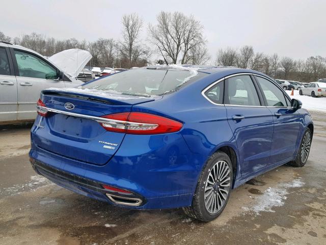 3FA6P0D99JR247104 - 2018 FORD FUSION TIT BLUE photo 4