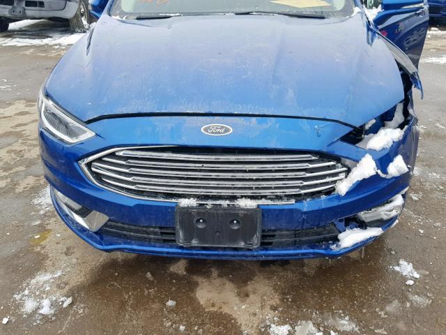 3FA6P0D99JR247104 - 2018 FORD FUSION TIT BLUE photo 7