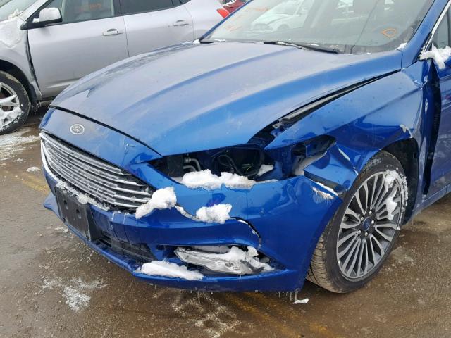 3FA6P0D99JR247104 - 2018 FORD FUSION TIT BLUE photo 9