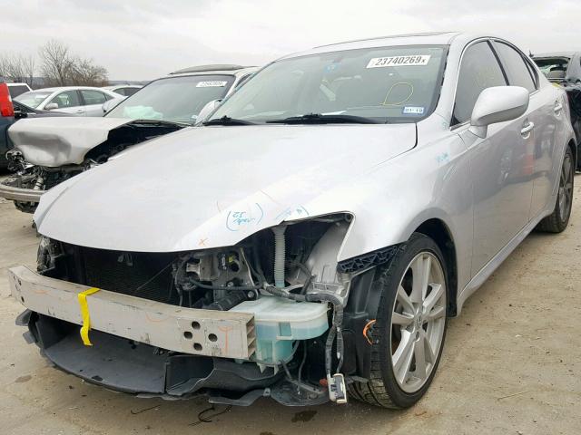 JTHBK262575050489 - 2007 LEXUS IS 250 SILVER photo 2