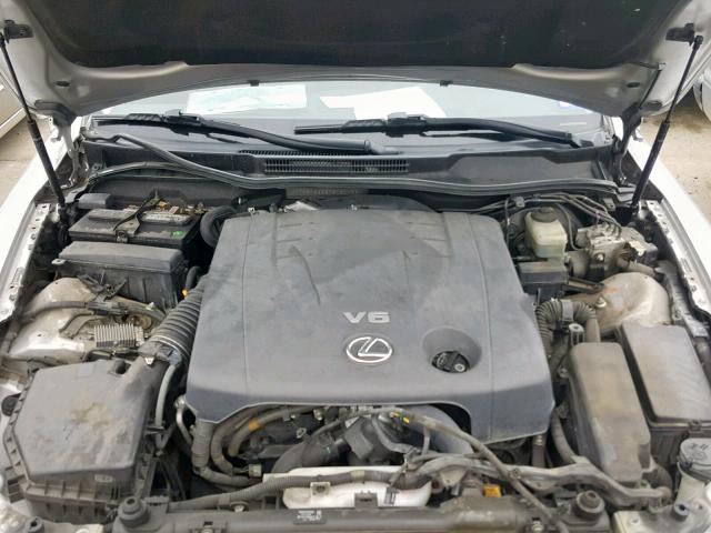 JTHBK262575050489 - 2007 LEXUS IS 250 SILVER photo 7