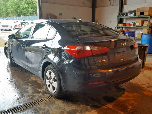 KNAFK4A63E5149265 - 2014 KIA FORTE LX BLACK photo 3