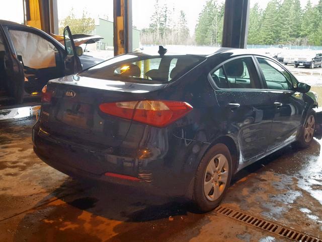 KNAFK4A63E5149265 - 2014 KIA FORTE LX BLACK photo 4