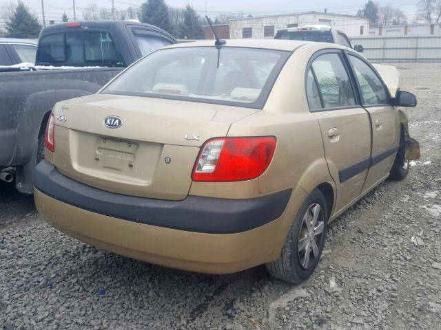 KNADE223396556722 - 2009 KIA RIO BASE GOLD photo 4