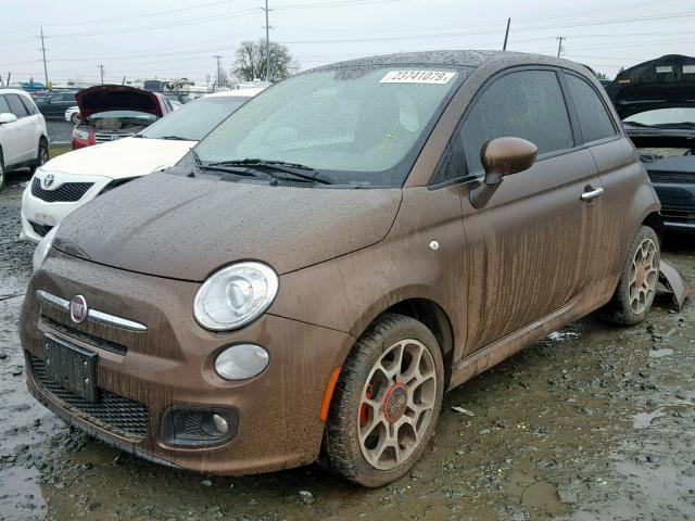 3C3CFFBR4CT164311 - 2012 FIAT 500 SPORT 棕色 照片 2