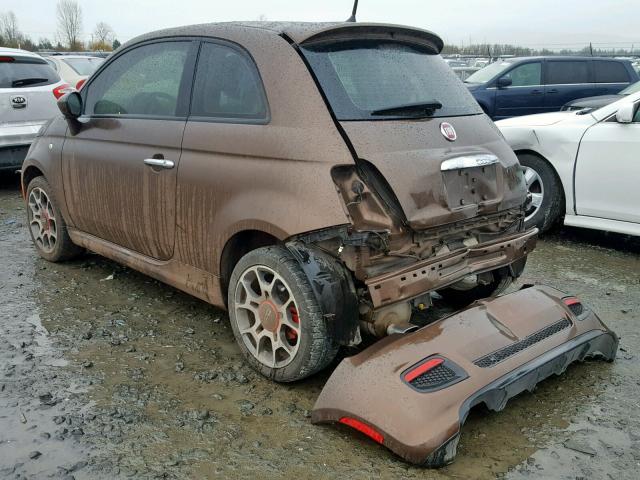 3C3CFFBR4CT164311 - 2012 FIAT 500 SPORT 棕色 照片 3