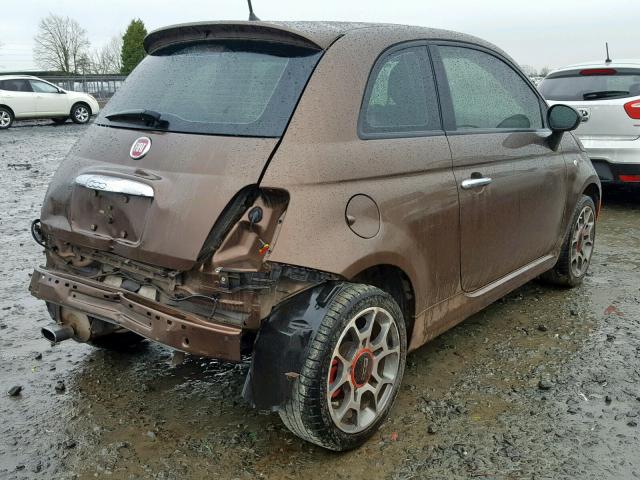 3C3CFFBR4CT164311 - 2012 FIAT 500 SPORT 棕色 照片 4