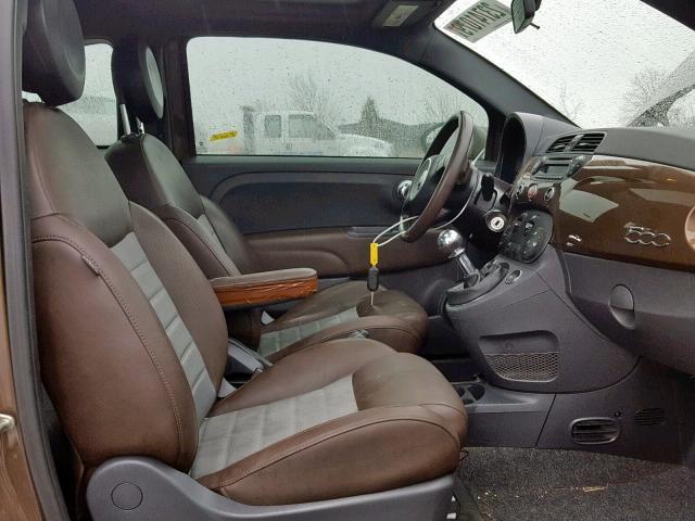 3C3CFFBR4CT164311 - 2012 FIAT 500 SPORT 棕色 照片 5