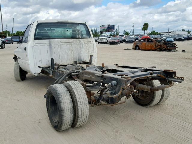 3B6MC3652WM267180 - 1998 DODGE RAM 3500 WHITE photo 3