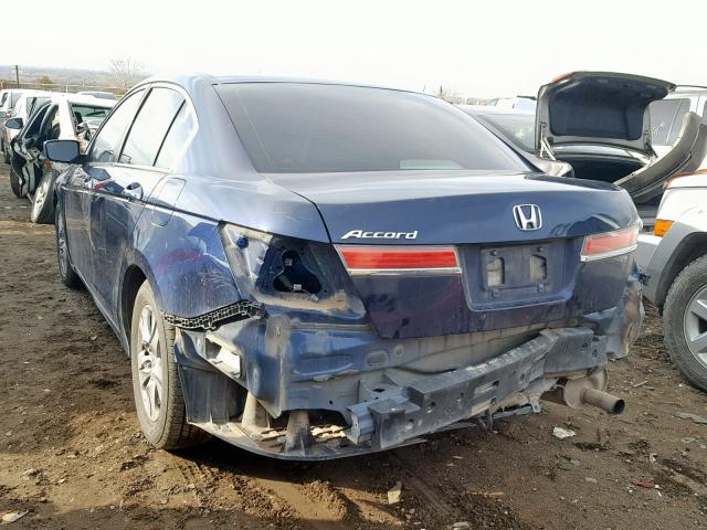 1HGCP2F47CA012564 - 2012 HONDA ACCORD LXP BLUE photo 3