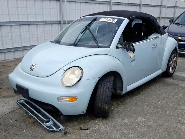 3VWCD31Y24M319701 - 2004 VOLKSWAGEN NEW BEETLE Dəniz mavisi foto 2