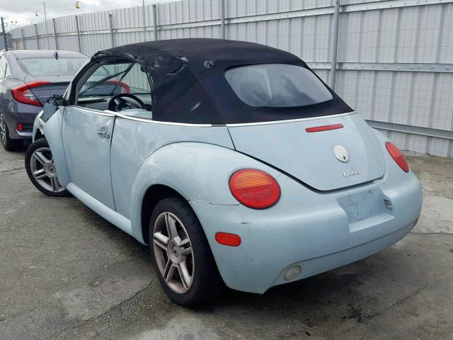3VWCD31Y24M319701 - 2004 VOLKSWAGEN NEW BEETLE Dəniz mavisi foto 3