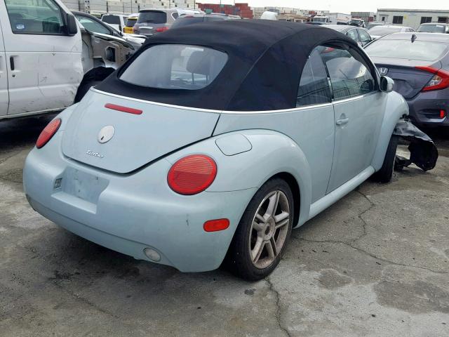 3VWCD31Y24M319701 - 2004 VOLKSWAGEN NEW BEETLE Dəniz mavisi foto 4