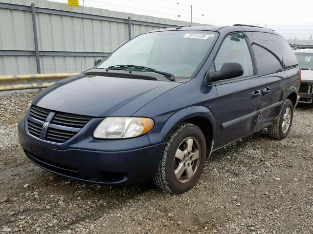 1D4GP45R07B172619 - 2007 DODGE CARAVAN SX BLUE photo 2