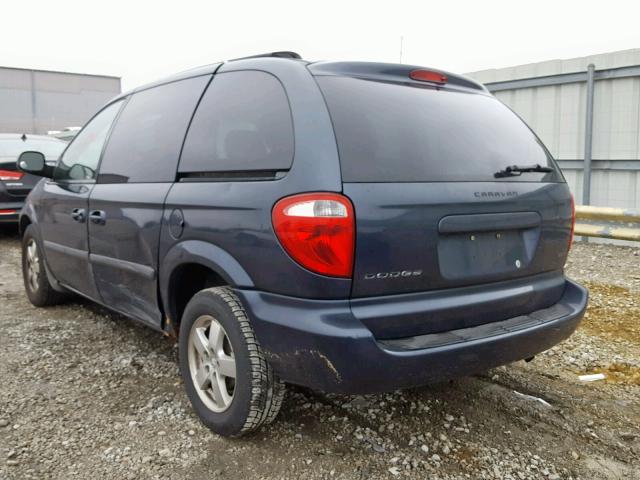 1D4GP45R07B172619 - 2007 DODGE CARAVAN SX BLUE photo 3