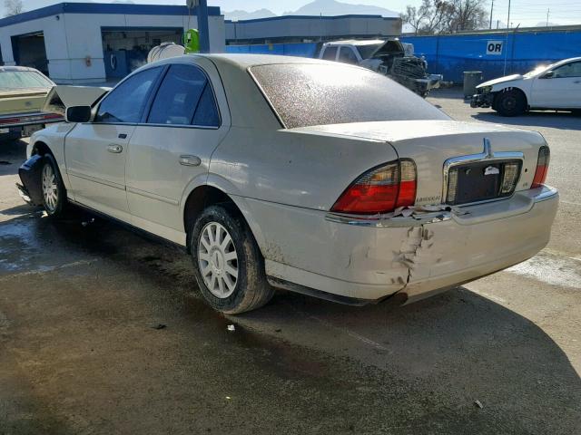 1LNHM86S15Y633562 - 2005 LINCOLN LS WHITE photo 3