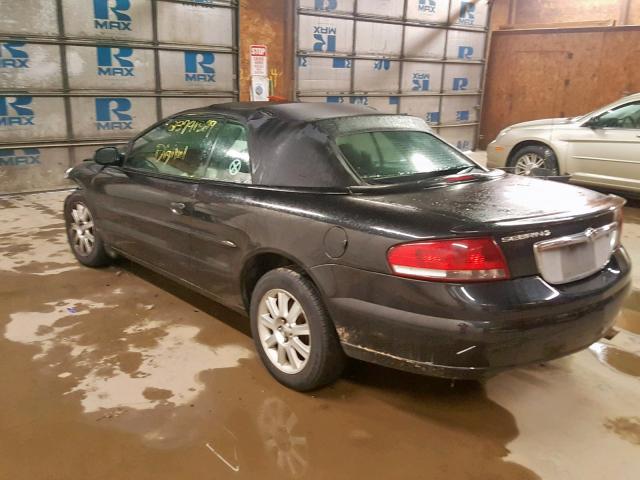 1C3EL75R24N148791 - 2004 CHRYSLER SEBRING GT BLACK photo 3