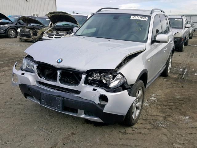 WBXPC93457WF23925 - 2007 BMW X3 3.0SI SILVER photo 2