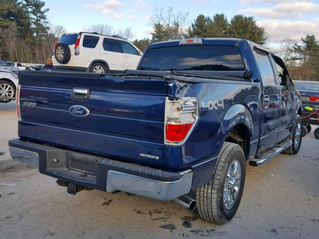 1FTFW1EF0BFB87333 - 2011 FORD F150 SUPER BLUE photo 4