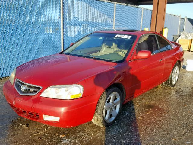 19UYA42602A004640 - 2002 ACURA 3.2CL TYPE RED photo 2