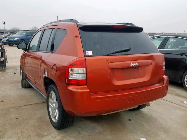 1J4NT4FB2AD612007 - 2010 JEEP COMPASS SP ORANGE photo 3