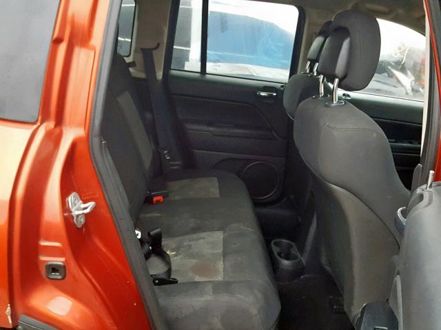 1J4NT4FB2AD612007 - 2010 JEEP COMPASS SP ORANGE photo 6