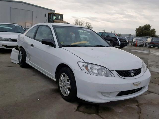 1HGEM22105L044096 - 2005 HONDA CIVIC DX V WHITE photo 1