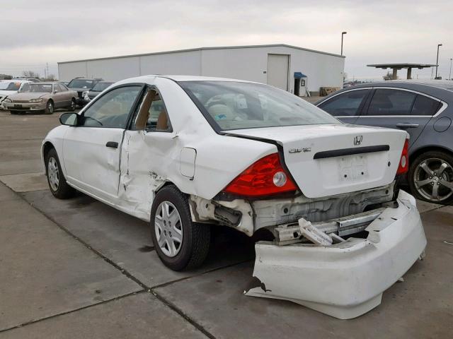 1HGEM22105L044096 - 2005 HONDA CIVIC DX V WHITE photo 3