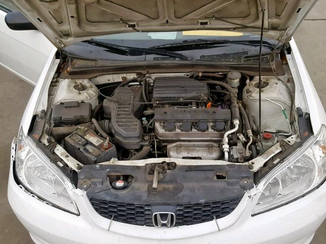 1HGEM22105L044096 - 2005 HONDA CIVIC DX V WHITE photo 7