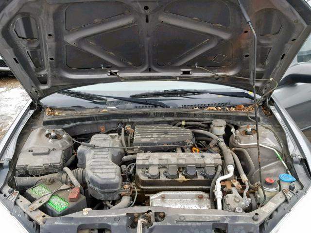 1HGES16355L019898 - 2005 HONDA CIVIC DX V GRAY photo 7