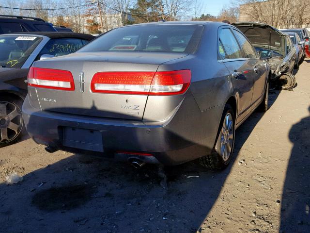 3LNHL2JCXAR659960 - 2010 LINCOLN MKZ GRAY photo 4